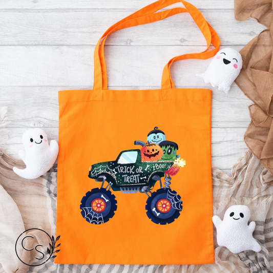 Monster Truck Tote Bag - Orange