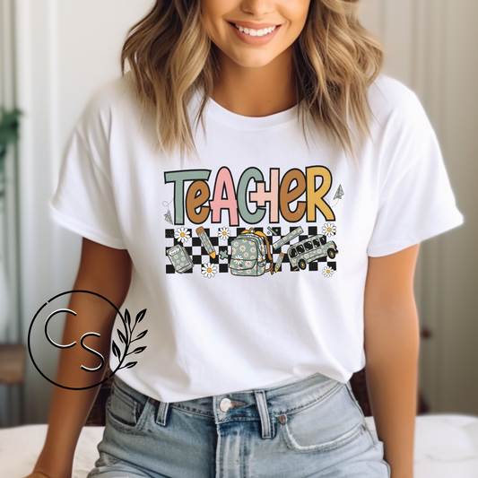 Back to School Teacher Tee (2 color options)