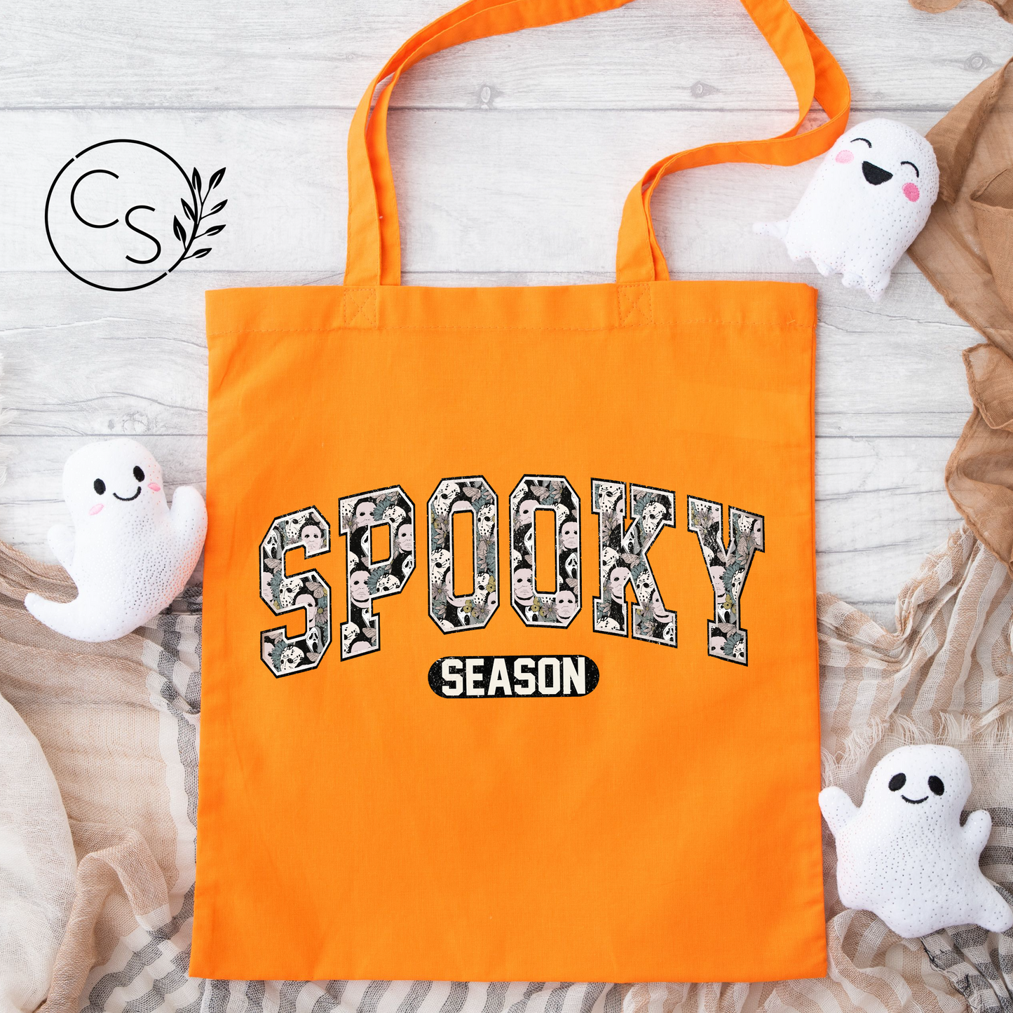 Dark Horror Tote Bag - Orange