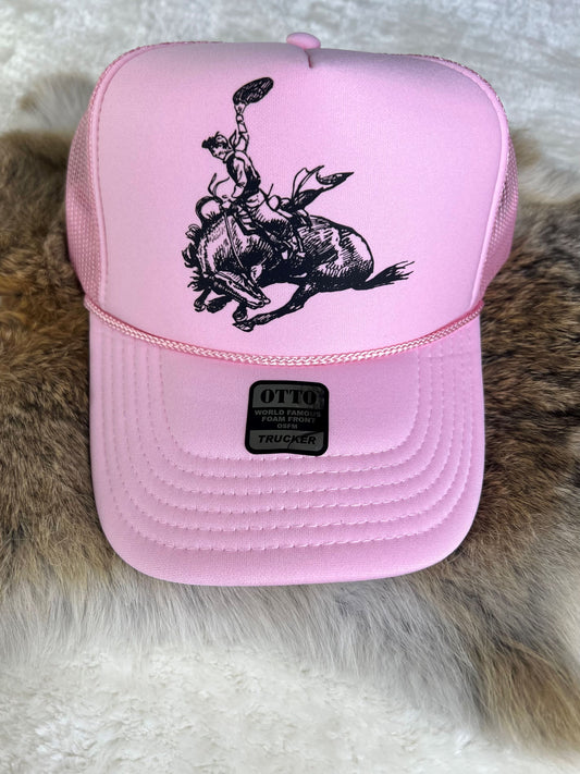 Bronc and Cowboy Trucker Hat