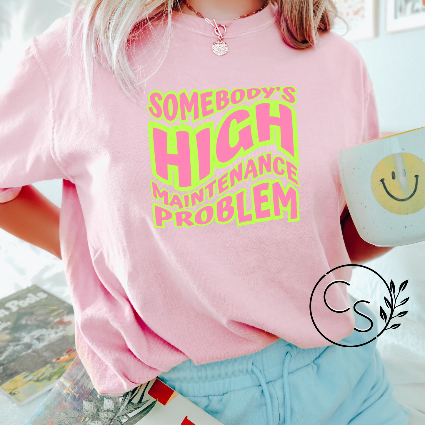 Somebody's High Maintenance Problem Tee