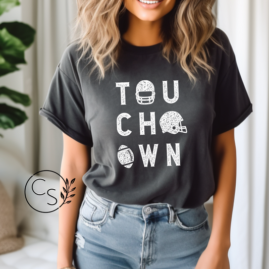 Touchdown Tee (white graphic and 2 color options)