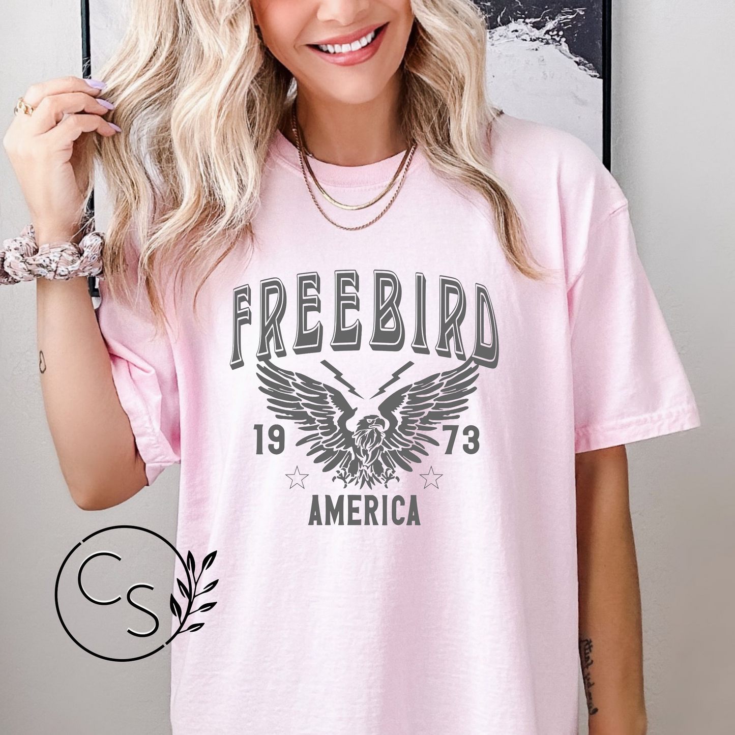 Freebird Tee (grey graphic)