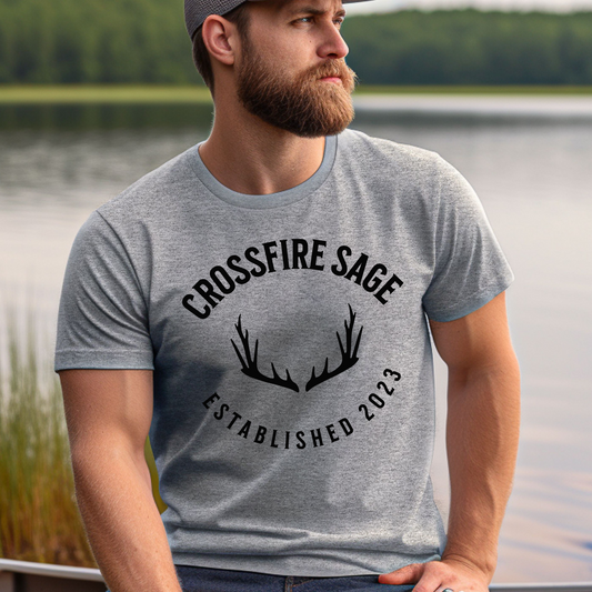 Crossfire Sage Antler Logo Tee (3 color options)