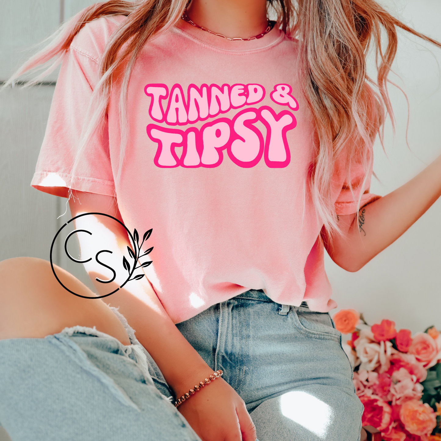 Tanned and Tipsy Tee (4 color options)