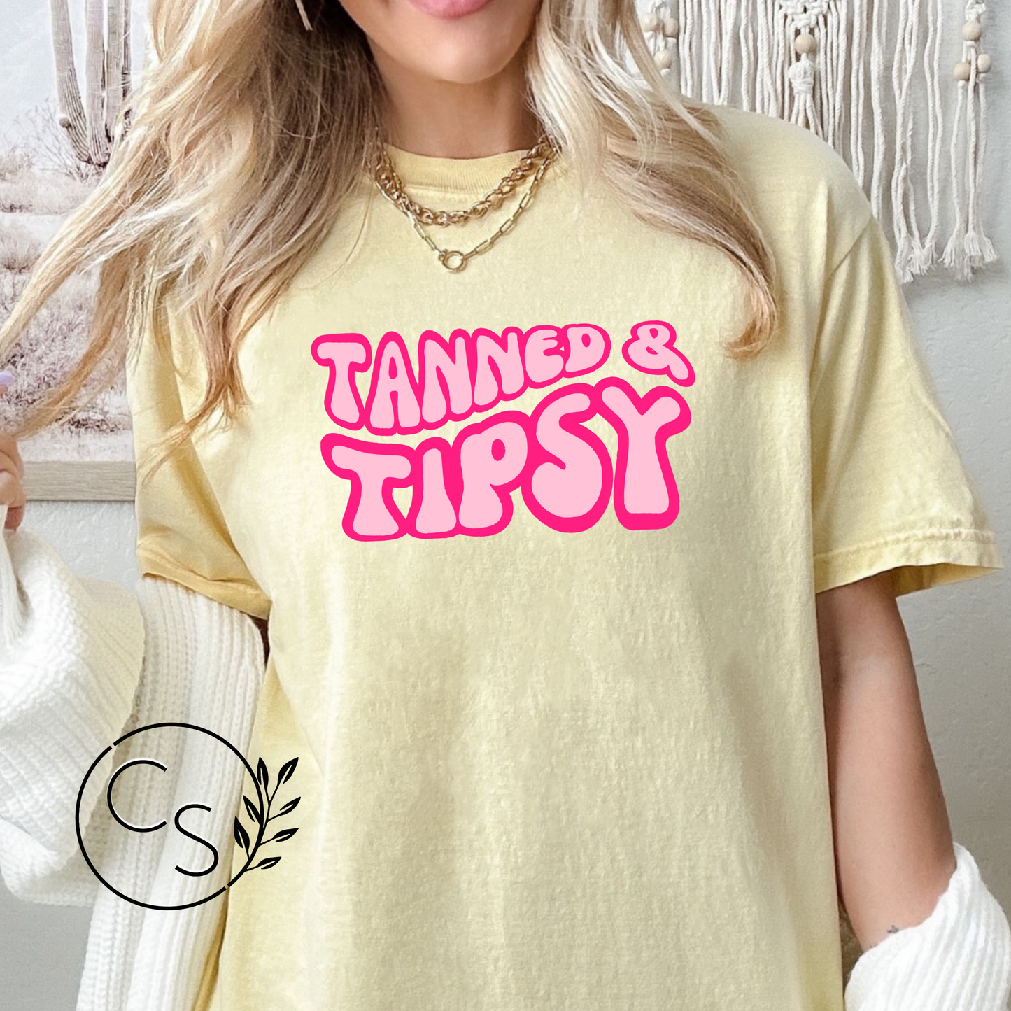 Tanned and Tipsy Tee (4 color options)