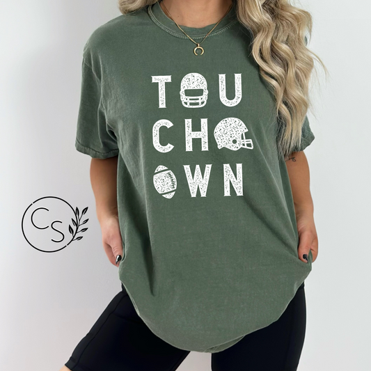 Touchdown Tee (white graphic and 2 color options)