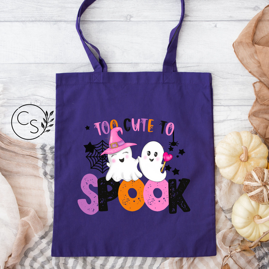 Too Cute to Spook Tote Bag - Purple