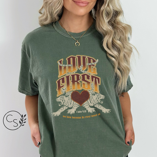 Love First Light Tigers Tee ( color options)