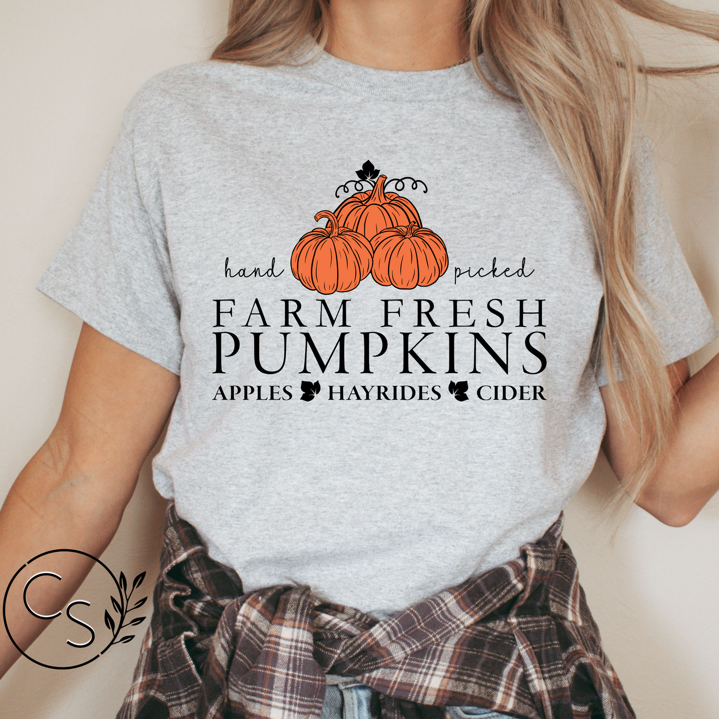 Farm Fresh Pumpkins Tee (with orange pumpkins)