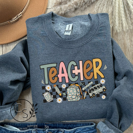 Back to School Teacher Crew (2 color options)