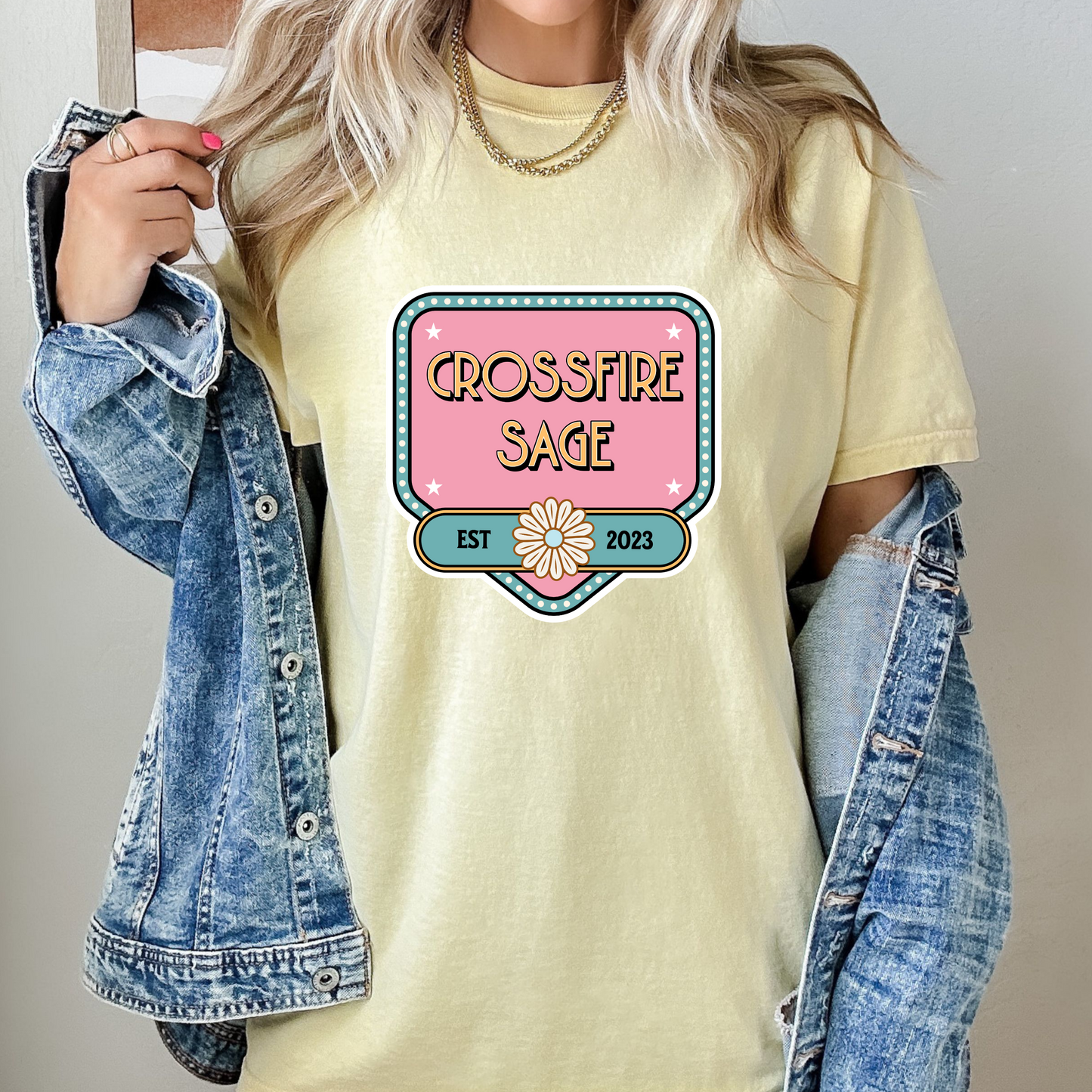 Crossfire Sage Broadway Tee (2 color options)