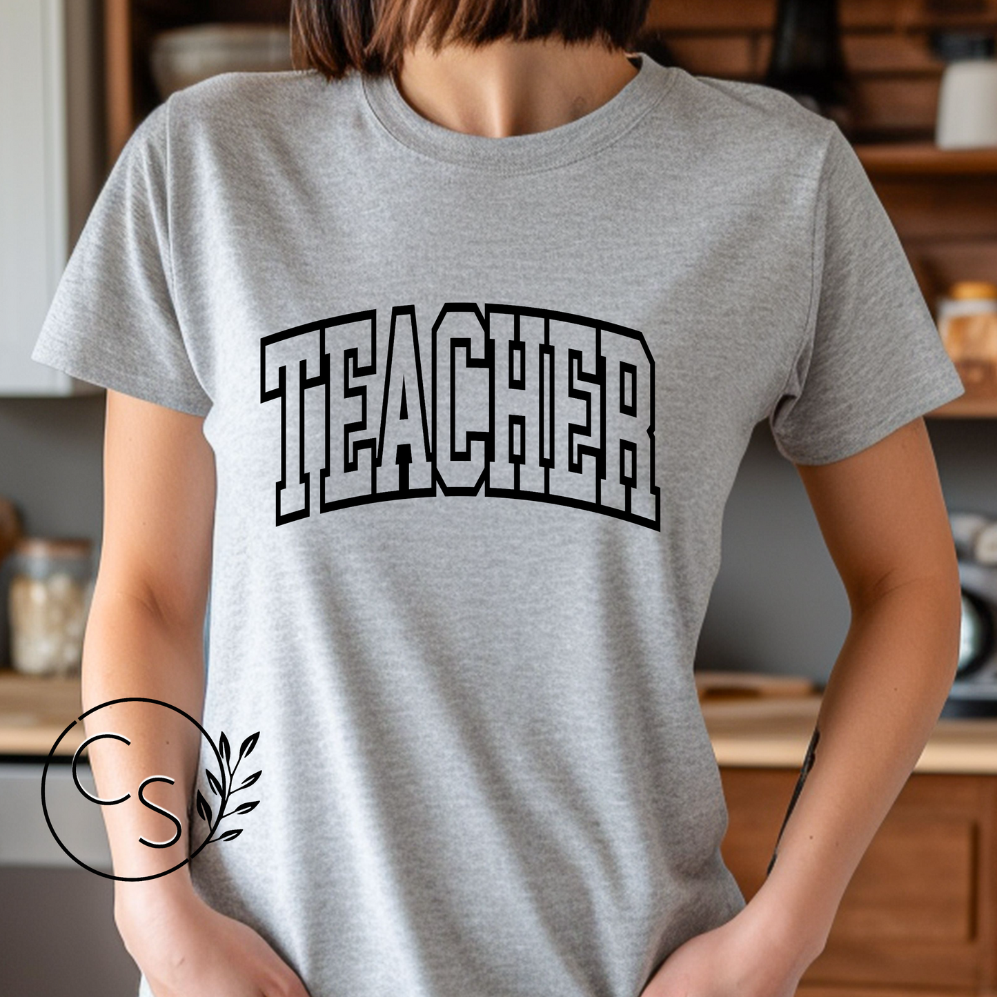 TEACHER Tee (black graphic on 3 shirt color options)