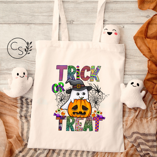 Trick or Treat Tote Bag - Natural