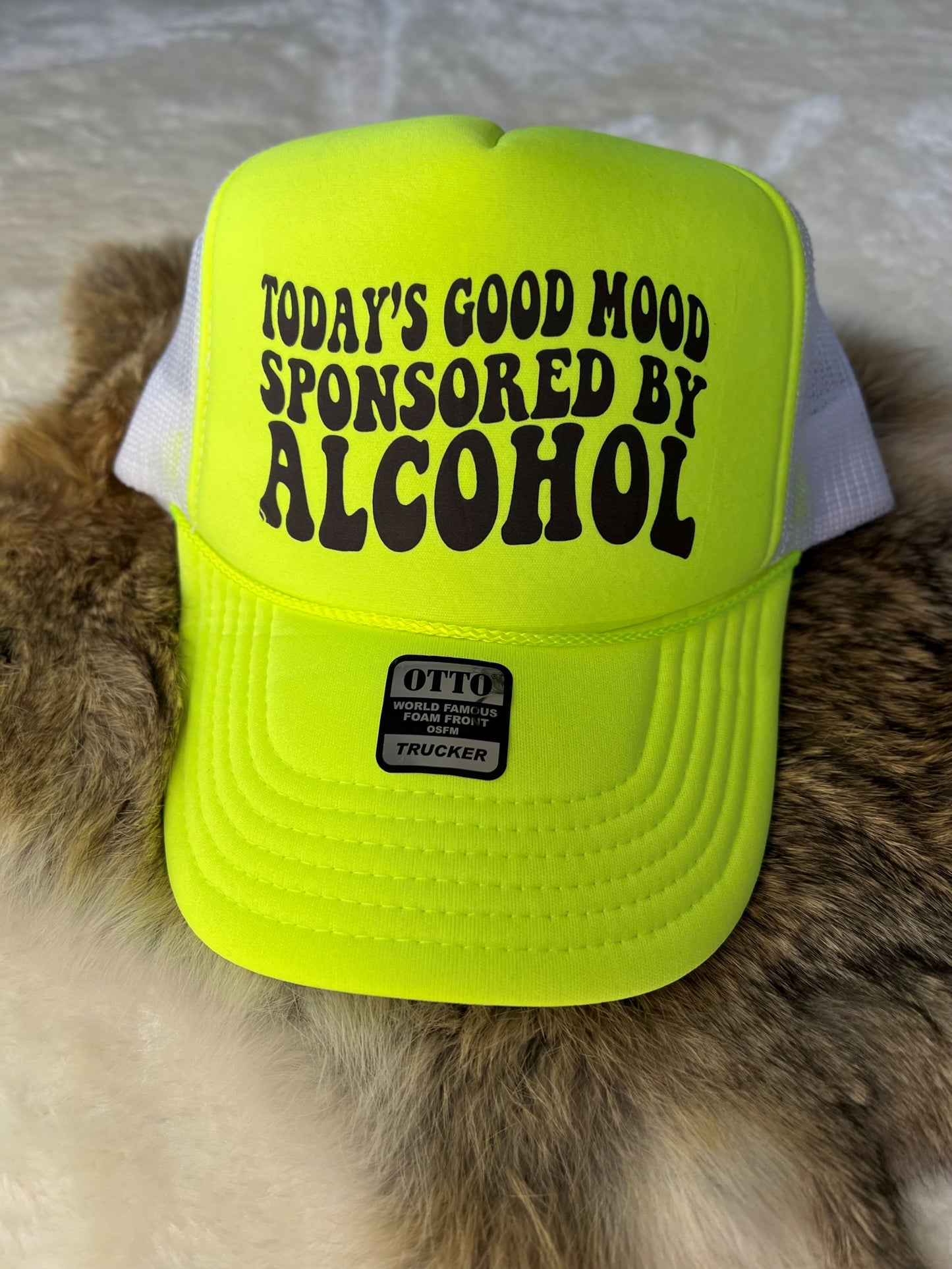 Today's Good Mood Sponsored by Alcohol Trucker Hat