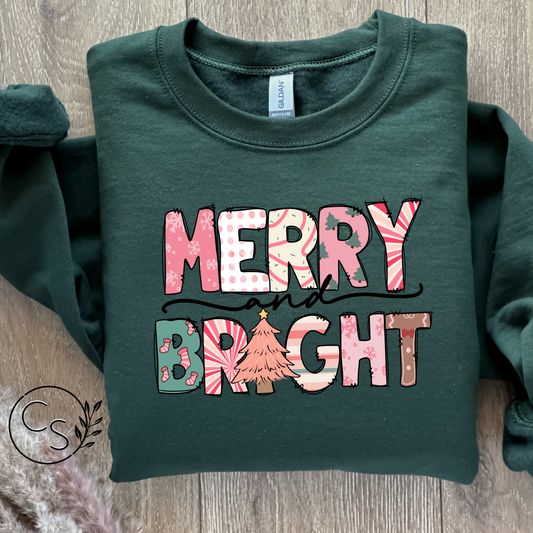 Merry and Bright, but Make it Pink Crew (3 color options)