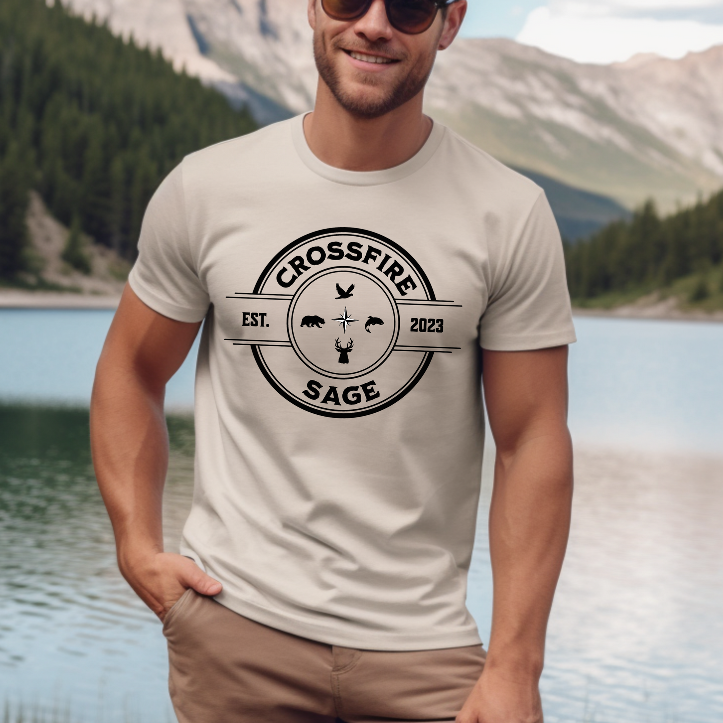 Crossfire Sage Compass Logo Tee (3 color options)